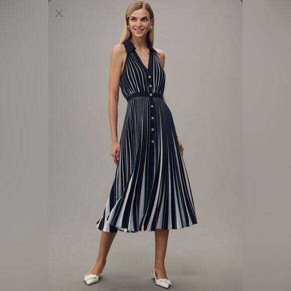 Anthropologie Dresses & Skirts - Anthropologie Halter Pleated Midi Dress NWT Medium
